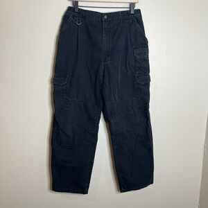 511 tactical pants 34x30 Black‎ Utility Workwear Cargo 90s Canvas Elastic Waist